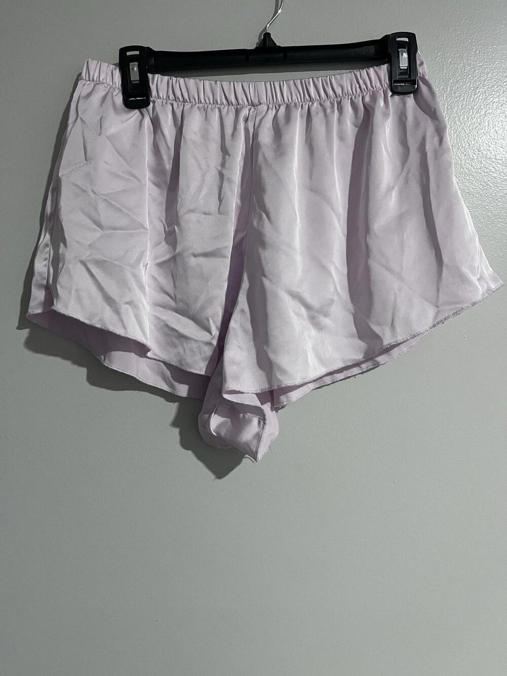 Colsie Sleep Shorts Womens M Pink Satin Lightweight Elastic Waist Spandex